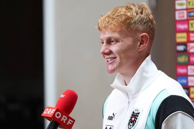 SOCCER - UEFA EURO, EM, Europameisterschaft,Fussball 2024 VIENNA,AUSTRIA,06.JUN.24 - SOCCER - UEFA European Championship, EM, Europameisterschaft preview, OEFB training camp, press conference, PK, Pressekonferenz Image shows Nicolas Seiwald (AUT). GEPAxpictures xArminxRauthner