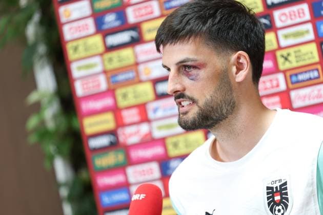 SOCCER - UEFA EURO, EM, Europameisterschaft,Fussball 2024 VIENNA,AUSTRIA,06.JUN.24 - SOCCER - UEFA European Championship, EM, Europameisterschaft preview, OEFB training camp, press conference, PK, Pressekonferenz Image shows Florian Grillitsch (AUT). GEPAxpictures xArminxRauthner