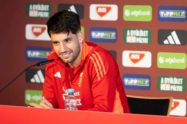 Dominik Szoboszlai at the press conference GER, Press conference Hungarian national team, Football, Euro, UEFA, 11 06 2024, GER, Press conference Hungarian national team, Football, Euro, UEFA, 11 06 2024 Weiler im Allgaeu Copyright: xEibner-Pressefoto FlorianxWolfx EP_FWF