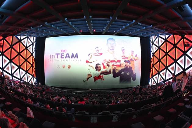 12 06 2024, Germany, Leonberg, Soccer Bundesliga, VfB in Team, movie premiere Traumpalast Leonberg, 6 pm red carpet, 7 30 talk, then movie, biggest movie screen in the world, big screen