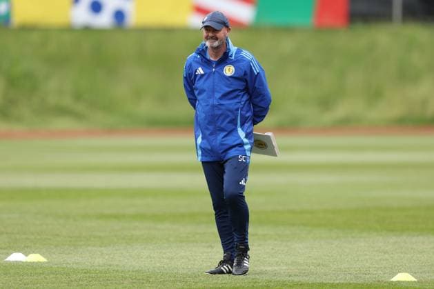 Steve Clarke, Scotland manager Scotland Training Session, UEFA European Championship, EM, Europameisterschaft 2024, Group A Football, Stadion am Groben, Garmisch-Partenkirchen, Germany, 13 Jun 2024 EDITORIAL USE ONLY No use with unauthorised audio, video, data, fixture lists, club league logos or live services. Online in-match use limited to 120 images, no video emulation. No use in betting, games or single club league player publications. Copyright: xPaulxCurrie Shutterstockx 14523767n
