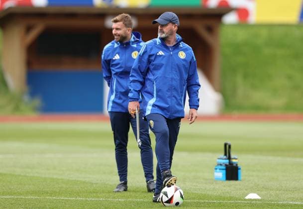 Steve Clarke, Scotland manager Scotland Training Session, UEFA European Championship, EM, Europameisterschaft 2024, Group A Football, Stadion am Groben, Garmisch-Partenkirchen, Germany, 13 Jun 2024 EDITORIAL USE ONLY No use with unauthorised audio, video, data, fixture lists, club league logos or live services. Online in-match use limited to 120 images, no video emulation. No use in betting, games or single club league player publications. Copyright: xPaulxCurrie Shutterstockx 14523767aa