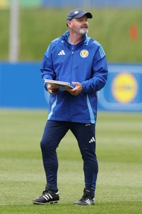 Steve Clarke, Scotland manager Scotland Training Session, UEFA European Championship, EM, Europameisterschaft 2024, Group A Football, Stadion am Groben, Garmisch-Partenkirchen, Germany, 13 Jun 2024 EDITORIAL USE ONLY No use with unauthorised audio, video, data, fixture lists, club league logos or live services. Online in-match use limited to 120 images, no video emulation. No use in betting, games or single club league player publications. Copyright: xPaulxCurrie Shutterstockx 14523767bh