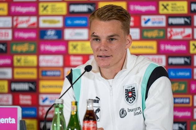 SOCCER - UEFA EURO, EM, Europameisterschaft,Fussball 2024 BERLIN,GERMANY,13.JUN.24 - SOCCER -UEFA EURO 2024, OEFB, Oesterreichischer Fussball-Bund, press conference, PK, Pressekonferenz Image shows Philipp Lienhart (AUT). GEPAxpictures xJohannesxFriedl