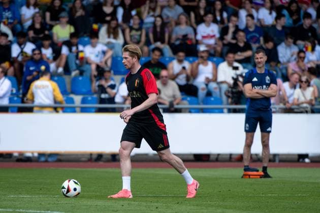 Kevin de Bruyne Belgium, 07 on the ball, GER, Belgium BEL , Public Training Session, European Football Championship, UEFA EURO 2024, 13 06 2024 GER, Belgium BEL , Public Training Session, European Football Championship, UEFA EURO 2024, 13 06 2024 Freiberg am Neckar Copyright: xEibner-Pressefoto Memmlerx EP_MMR