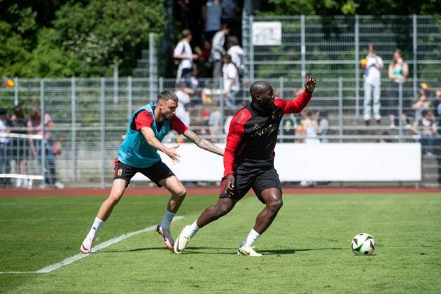 Romelu Lukaku Belgium, 10 on the ball, GER, Belgium BEL , Public Training Session, European Football Championship, UEFA EURO 2024, 13 06 2024 GER, Belgium BEL , Public Training Session, European Football Championship, UEFA EURO 2024, 13 06 2024 Freiberg am Neckar Copyright: xEibner-Pressefoto Memmlerx EP_MMR