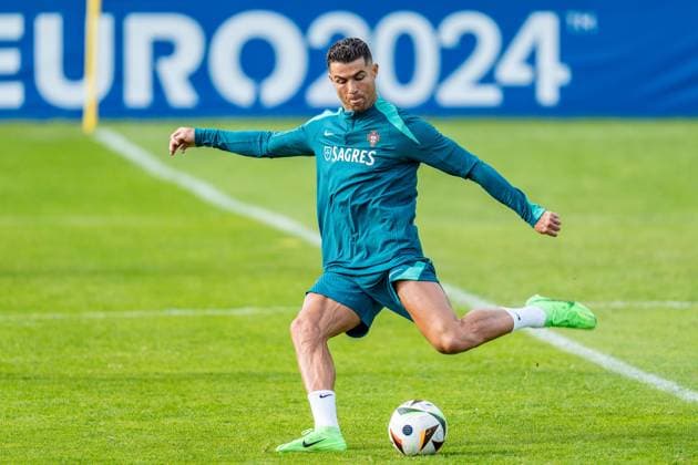 Cristiano Ronaldo Portugal Training EURO2024, Public Training, Public Training, Men, Football, 14 06 2024 Portugal Training EURO2024, Public Training, Public Training, Men, Football, 14 06 2024 Guetersloh Copyright: xEibner-Pressefoto BahhoxKarax EP_POR