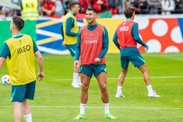 Cristiano Ronaldo Portugal Training EURO2024, Public Training, Public Training, Men, Football, 14 06 2024 Portugal Training EURO2024, Public Training, Public Training, Men, Football, 14 06 2024 Guetersloh Copyright: xEibner-Pressefoto BahhoxKarax EP_POR