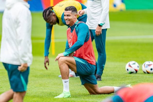 Cristiano Ronaldo Portugal Training EURO2024, Public Training, Public Training, Men, Football, 14 06 2024 Portugal Training EURO2024, Public Training, Public Training, Men, Football, 14 06 2024 Guetersloh Copyright: xEibner-Pressefoto BahhoxKarax EP_POR