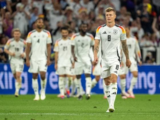 Toni Kroos Germany 08 after goal for 4 0 by Niclas Fuellkrug Germany 09 , GER, Germany GER vs Scottland SCO , European Football Championship, UEFA EURO 2024, Group A, Matchday 1, 14 06 2024, GER, Germany GER vs Scottland SCO , European Football Championship, UEFA EURO 2024, Group A, Matchday 1, 14 06 2024 Munich Copyright: xEibner-Pressefoto SaschaxWaltherx EP_EER