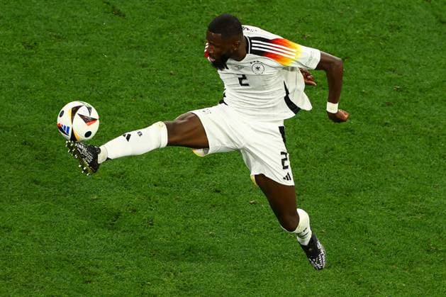 Antonio Rüdiger of Germany Germany v Scotland, UEFA European Championship, EM, Europameisterschaft 2024, Group A, Football, Munich Football Arena, Munich, Germany, 14 Jun 2024 EDITORIAL USE ONLY No use with unauthorised audio, video, data, fixture lists, club league logos or live services. Online in-match use limited to 120 images, no video emulation. No use in betting, games or single club league player publications. Copyright: xKieranxMcManus Shutterstockx 14523770ex