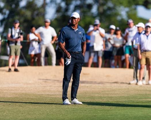 June 14, 2024, Pinehurst, North Carolina, USA: Tiger Woods of Jupiter, Florida, waits for the rest of his group on the 18th fairway during Friday s second round for the 124th U.S. Open, June 14, 2024, at Pinehurst Resort & Country Club (Course No. 2) in Pinehurst, North Carolina. Pinehurst USA - ZUMAh97_ 20240614_fap_h97_008 Copyright: xTimothyxL.xHalex