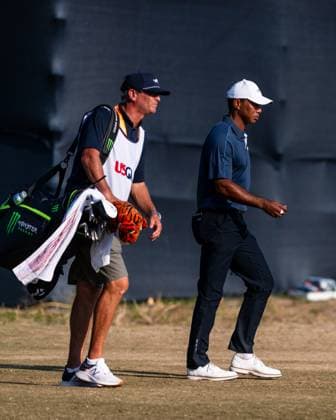 June 14, 2024, Pinehurst, North Carolina, USA: Tiger Woods of Jupiter, Florida, and his caddie, Lance Bennett, walk up the 18th fairway during Friday s second round for the 124th U.S. Open, June 14, 2024, at Pinehurst Resort & Country Club (Course No. 2) in Pinehurst, North Carolina. Pinehurst USA - ZUMAh97_ 20240614_fap_h97_009 Copyright: xTimothyxL.xHalex