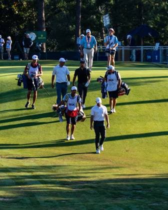 June 14, 2024, Pinehurst, North Carolina, USA: Rory McIlroy of Northern Ireland leads Scottie Scheffler of Dallas, Texas, and Xander Schauffele of San Diego, California, off the 10th tee during Friday s second round for the 124th U.S. Open, June 14, 2024, at Pinehurst Resort & Country Club (Course No. 2) in Pinehurst, North Carolina. Pinehurst USA - ZUMAh97_ 20240614_fap_h97_014 Copyright: xTimothyxL.xHalex