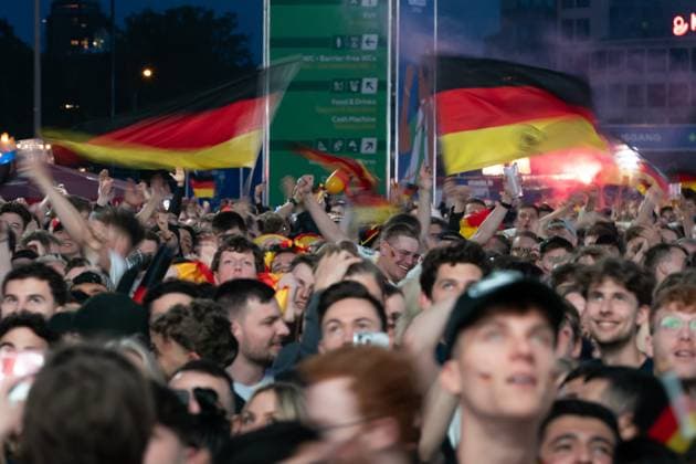 Cheering after the fourth goal, Fans, Cheering, Joy GER, Germany vs Scotland, Public Viewing, Fanzone Hamburg, Opening match, Fan Festival, UEFA EURO 2024, 14 06 2024 GER, Germany vs Scotland, Public Viewing, Fanzone Hamburg, Opening match, Fan Festival, Hamburg UEFA EURO 2024, 14 06 2024 Hamburg Copyright: xEibner-Pressefoto MaximilianxVincenx EP_MVN