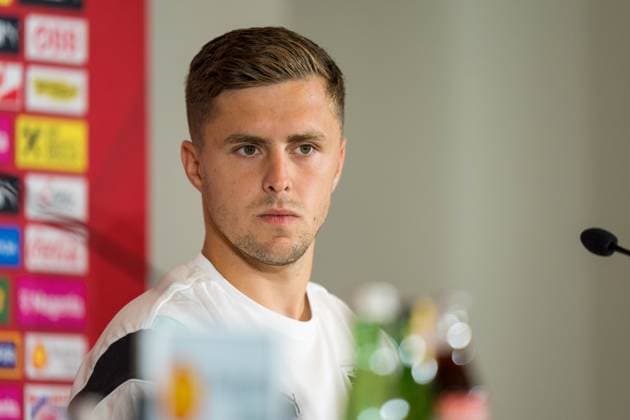 SOCCER - UEFA EURO, EM, Europameisterschaft,Fussball 2024 BERLIN,GERMANY,15.JUN.24 - SOCCER -UEFA EURO 2024, OEFB, Oesterreichischer Fussball-Bund, press conference, PK, Pressekonferenz Image shows Christoph Baumgartner (AUT). GEPAxpictures xJohannesxFriedl