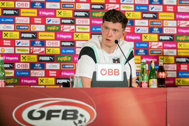 SOCCER - UEFA EURO, EM, Europameisterschaft,Fussball 2024 BERLIN,GERMANY,15.JUN.24 - SOCCER -UEFA EURO 2024, OEFB, Oesterreichischer Fussball-Bund, press conference, PK, Pressekonferenz Image shows Michael Gregoritsch (AUT). GEPAxpictures xJohannesxFriedl