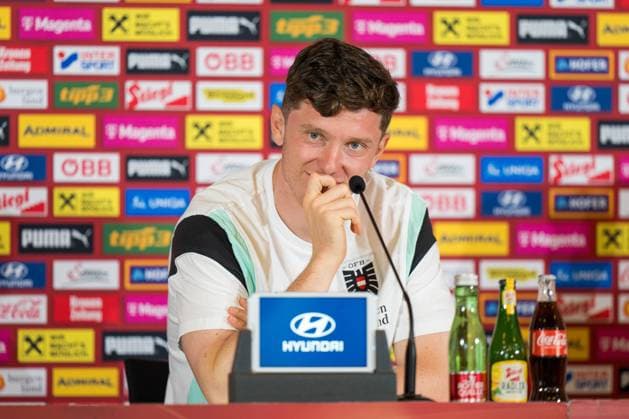 SOCCER - UEFA EURO, EM, Europameisterschaft,Fussball 2024 BERLIN,GERMANY,15.JUN.24 - SOCCER -UEFA EURO 2024, OEFB, Oesterreichischer Fussball-Bund, press conference, PK, Pressekonferenz Image shows Michael Gregoritsch (AUT). GEPAxpictures xJohannesxFriedl