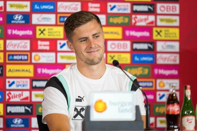 SOCCER - UEFA EURO, EM, Europameisterschaft,Fussball 2024 BERLIN,GERMANY,15.JUN.24 - SOCCER -UEFA EURO 2024, OEFB, Oesterreichischer Fussball-Bund, press conference, PK, Pressekonferenz Image shows Christoph Baumgartner (AUT). GEPAxpictures xJohannesxFriedl