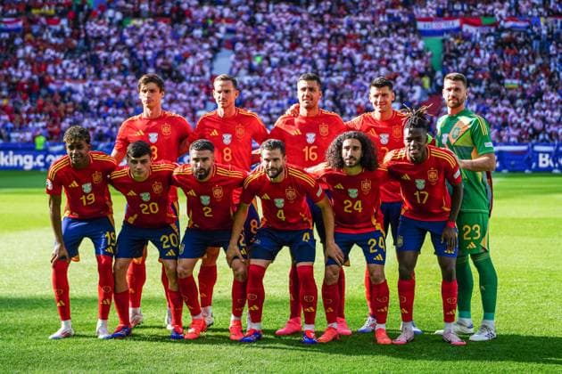 Team photo Spain GER, Spain vs Croatia, European Football Championship, UEFA Euro 2024, Group B, Matchday 1, 15 06 2024 GER, Spain vs Croatia, European Football Championship, UEFA Euro 2024, Group B, Matchday 1, 15 06 2024 Berlin Copyright: xEibner-Pressefoto MarcelxvonxFehrnx EP_MFN