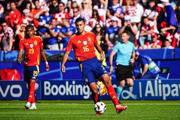Rodri Spain, 16 GER, Spain vs Croatia, European Football Championship, UEFA Euro 2024, Group B, Matchday 1, 15 06 2024 GER, Spain vs Croatia, European Football Championship, UEFA Euro 2024, Group B, Matchday 1, 15 06 2024 Berlin Copyright: xEibner-Pressefoto MarcelxvonxFehrnx EP_MFN