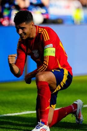 Sport Bilder des Tages Ãlvaro Morata of Spain celebrates scoring a goal for their side to make it 1-0 Spain v Croatia, UEFA European Championship, EM, Europameisterschaft 2024, Group B, Football, Olympiastadion, Berlin, Germany, 15 Jun 2024 EDITORIAL USE ONLY No use with unauthorised audio, video, data, fixture lists, club league logos or live services. Online in-match use limited to 120 images, no video emulation. No use in betting, games or single club league player publications. Copyright: xDavexShopland Shutterstockx 14539285x