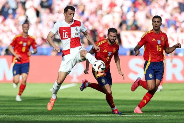 Ante Budimir of Croatia Spain v Croatia, UEFA European Championship, EM, Europameisterschaft 2024, Group B, Football, Olympiastadion, Berlin, Germany, 15 Jun 2024 EDITORIAL USE ONLY No use with unauthorised audio, video, data, fixture lists, club league logos or live services. Online in-match use limited to 120 images, no video emulation. No use in betting, games or single club league player publications. Copyright: xMattxWest Shutterstockx 14539284ce