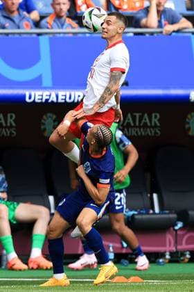 Jakub Kiwior of Poland Poland v Netherlands, UEFA European Championship, EM, Europameisterschaft 2024, Group D, Football, Volksparkstadion, Hamburg, Germany, 16 Jun 2024 EDITORIAL USE ONLY No use with unauthorised audio, video, data, fixture lists, club league logos or live services. Online in-match use limited to 120 images, no video emulation. No use in betting, games or single club league player publications. Copyright: xMattxWest Shutterstockx 14539367di