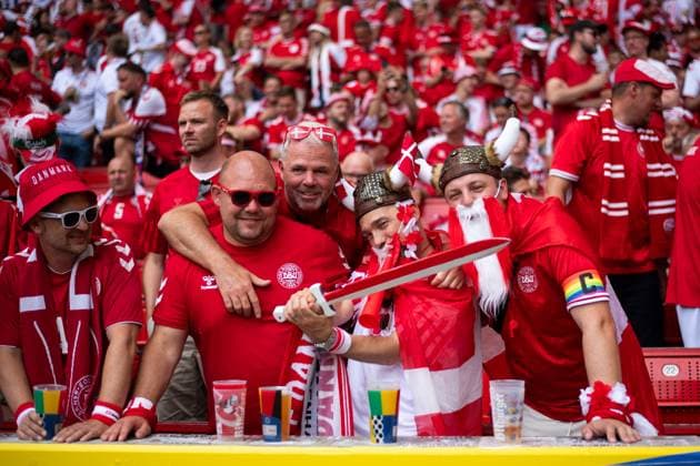 Fans of Denmark, GER, Slovenia SVN vs Denmark DEN , European Football Championship, UEFA EURO 2024, Group C, Matchday 1, 16 06 2024 GER, Slovenia SVN vs Denmark DEN , European Football Championship, UEFA EURO 2024, Group C, Matchday 1, 16 06 2024 Stuttgart Copyright: xEibner-Pressefoto Memmlerx EP_MMR