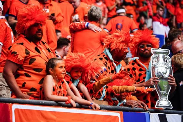 Fans of Netherlands GER, Poland vs Netherlands, European Football Championship, UEFA Euro 2024, Matchday 1, 16 06 2024 GER, Poland vs Netherlands, European Football Championship, UEFA Euro 2024, Matchday 1, 16 06 2024 Hamburg Copyright: xEibner-Pressefoto MarcelxvonxFehrnx EP_MFN