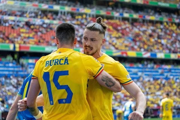 Andonie Andrei Burca Romania, 15 , Radu Matei Dragusin Romania, 03 , GER, Romania vs Ukraine, European Football Championship, UEFA EURO 2024, Group E, Matchday 1, 17 06 2024, GER, Romania vs Ukraine, European Football Championship, UEFA EURO 2024, Group E, Matchday 1, 17 06 2024 Munich Copyright: xEibner-Pressefoto SaschaxWaltherx EP_SWA