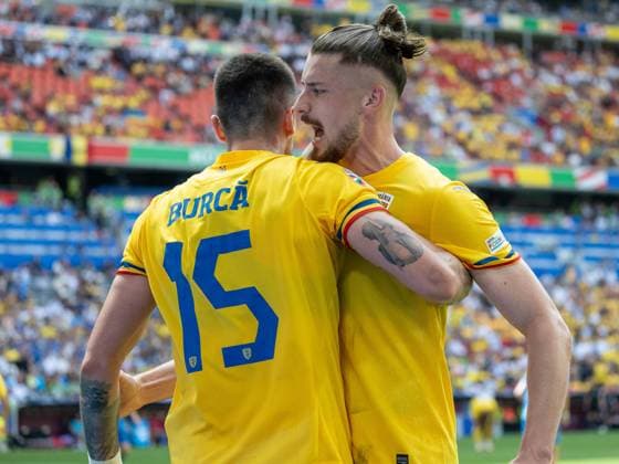Andonie Andrei Burca Romania, 15 , Radu Matei Dragusin Romania, 03 , GER, Romania vs Ukraine, European Football Championship, UEFA EURO 2024, Group E, Matchday 1, 17 06 2024, GER, Romania vs Ukraine, European Football Championship, UEFA EURO 2024, Group E, Matchday 1, 17 06 2024 Munich Copyright: xEibner-Pressefoto SaschaxWaltherx EP_SWA