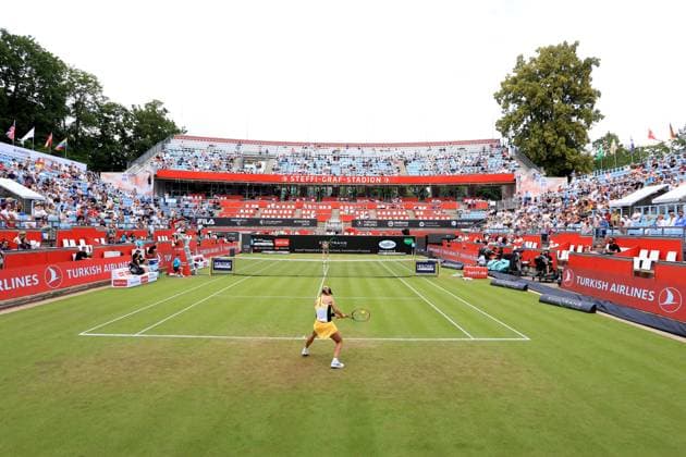 DEU, Tennis, ECO Trans Open, WTA500, 18 06 2024, Rot Weiss Tennisanlage, Steffi Graf Stadion, Berlin, DEU, Tennis, ECO Trans Open, WTA500, im Bild Steffi Graf Stadion, Innenansicht, Zuschauer, Besucher, Fans, Angelique Kerber GER Foto Juergen Engler nordphoto GmbH nordphotoxGmbHx xEngler nph00076