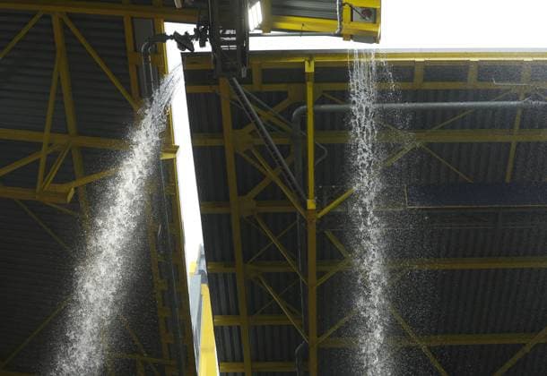 The stadium roof allows flooded water to burst through and soak fans and flood areas of the stadium Turkiye v Georgia, UEFA European Championship, EM, Europameisterschaft 2024, Group F, Football, BVB Stadion, Dortmund, Germany, 18 Jun 2024 EDITORIAL USE ONLY No use with unauthorised audio, video, data, fixture lists, club league logos or live services. Online in-match use limited to 120 images, no video emulation. No use in betting, games or single club league player publications. Copyright: xPaulxCurrie Shutterstockx 14543470ay