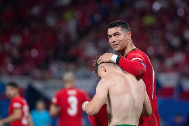 Cristiano Ronaldo Portugal, 07 , Francisco Fernandes Da Conceicao Portugal, 26 celebrating the goal for 2 1, GER, Portugal POR vs Czech Republic CZE , European Football Championship, UEFA EURO 2024, Group F, Matchday 1, 18 06 2024 GER, Portugal POR vs Czech Republic CZE , European Football Championship, UEFA EURO 2024, Group F, Matchday 1, 18 06 2024 Leipzig Copyright: xEibner-Pressefoto Memmlerx EP_MMR