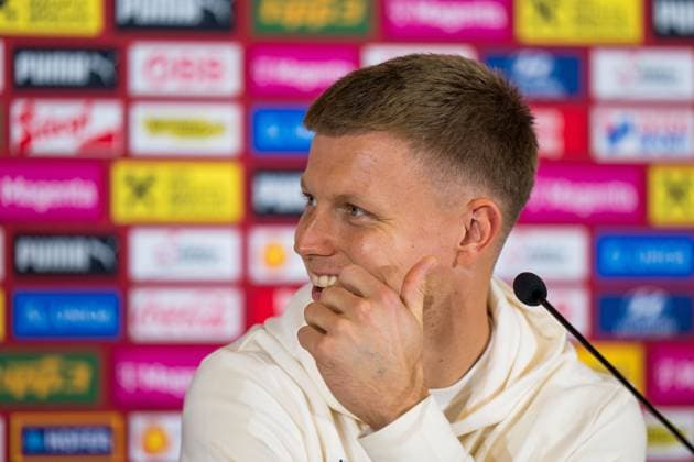 SOCCER - UEFA EURO, EM, Europameisterschaft,Fussball 2024 BERLIN,GERMANY,19.JUN.24 - SOCCER -UEFA EURO 2024, OEFB, Oesterreichischer Fussball-Bund, press conference, PK, Pressekonferenz Image shows Patrick Pentz (AUT). GEPAxpictures xJohannesxFriedl