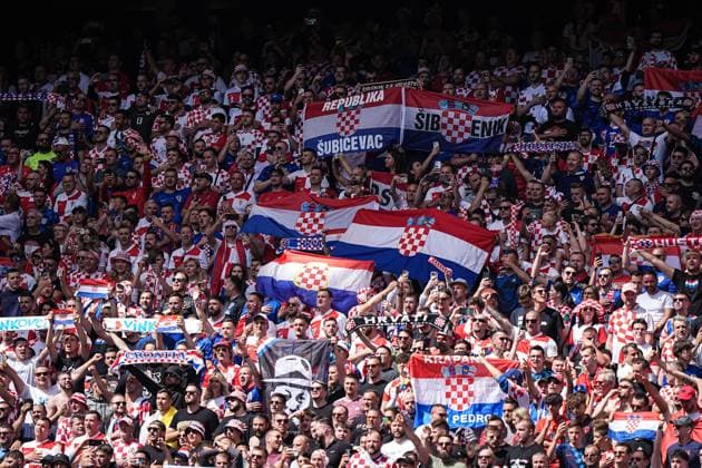 Fans of Croatia GER, Croatia vs Albania, European Football Championship, UEFA Euro 2024, Matchday 2, 19 06 2024 GER, Croatia vs Albania, European Football Championship, UEFA Euro 2024, Matchday 2, 19 06 2024 Hamburg Copyright: xEibner-Pressefoto MarcelxvonxFehrnx EP_MFN