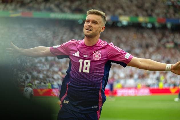 Maximilian Mittelstaedt Germany 18 after goal for 2 0 by Ilkay Guendogan Germany 21 , GER, Germany GER vs Hungary HUN , European Football Championship, UEFA EURO 2024, Group A, Matchday 2, 19 06 2024, GER, Germany GER vs Hungary HUN , European Football Championship, UEFA EURO 2024, Group A, Matchday 2, 19 06 2024 Stuttgart Copyright: xEibner-Pressefoto SaschaxWaltherx EP_EER