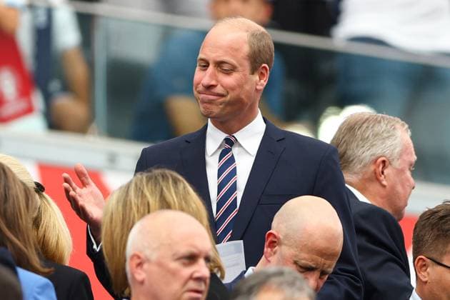 Prince William, Prince of Wales and President of The FA Denmark v England, UEFA European Championship, EM, Europameisterschaft 2024, Group C, Football, Frankfurt Arena, Frankfurt, Germany, 20 Jun 2024 EDITORIAL USE ONLY No use with unauthorised audio, video, data, fixture lists, club league logos or live services. Online in-match use limited to 120 images, no video emulation. No use in betting, games or single club league player publications. Copyright: xKieranxMcManus Shutterstockx 14543690ao