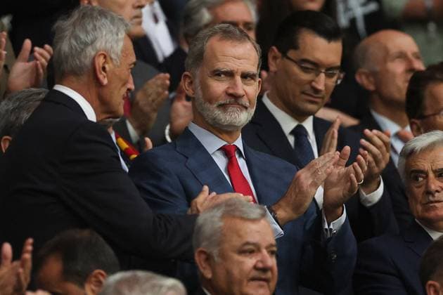 Felipe VI of Spain, King of Spain Spain v Italy, UEFA European Championship, EM, Europameisterschaft 2024, Group B, Football, Arena AufSchalke, Gelsenkirchen, Germany, 20 Jun 2024 EDITORIAL USE ONLY No use with unauthorised audio, video, data, fixture lists, club league logos or live services. Online in-match use limited to 120 images, no video emulation. No use in betting, games or single club league player publications. Copyright: xPaulxCurrie Shutterstockx 14543734az