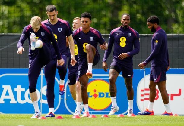 Ollie Watkins of England England Training Session and press conference, PK, Pressekonferenz UEFA European Championship, EM, Europameisterschaft 2024, Group C, Football, Spa & Golf Resort Weimarer Land, Blankenhain, Germany, 22 Jun 2024 EDITORIAL USE ONLY No use with unauthorised audio, video, data, fixture lists, club league logos or live services. Online in-match use limited to 120 images, no video emulation. No use in betting, games or single club league player publications. Copyright: xDavexShopland Shutterstockx 14548012af