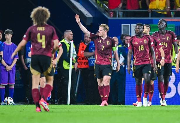 Kevin De Bruyne Belgium celebrates his goal, UEFA EURO 2024 Group E, Belgium vs Romania, Cologne Stadium on June 22, 2024 in Cologne, Germany Photo by Silas Schueller DeFodi Images Kevin De Bruyne Belgium celebrates his goal, UEFA EURO 2024 Group E, Belgium vs Romania, Cologne Stadium on June 22, 2024 in Cologne, Germany Photo by Silas Schueller DeFodi Images Defodi 738 738 BELROU 20240622 249 Defodi-738