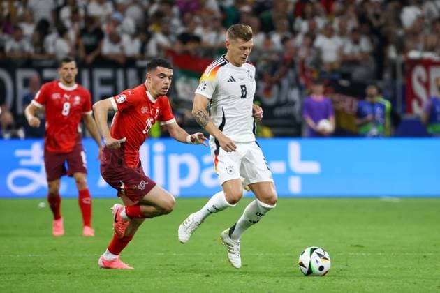 Toni Kroos GER, 08 , Football, UEFA , European Championship, Group A 2024, Switzerland vs Germany, 23 06 2024, Frankfurt Arena, Frankfurt, Germany Frankfurt Frankfurt Arena Hessen Germany Copyright: xGrantxHubbsx
