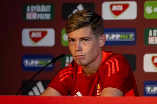 Kevin Csoboth 23, Hungary GER, Press conference Hungarian national team, Football, Euro, UEFA, 24 06 2024, GER, Press conference Hungarian national team, Football, Euro, UEFA, 24 06 2024 Weiler im Allgaeu Copyright: xEibner-Pressefoto FlorianxWolfx EP_FWF