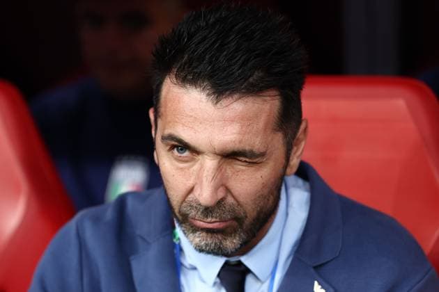 Ex Italy goalkeeper Gianluigi Buffon winks Croatia v Italy, UEFA European Championship, EM, Europameisterschaft 2024, Group B, Football, Leipzig Stadium, Leipzig, Germany, 24 Jun 2024 EDITORIAL USE ONLY No use with unauthorised audio, video, data, fixture lists, club league logos or live services. Online in-match use limited to 120 images, no video emulation. No use in betting, games or single club league player publications. Copyright: xMattxWest Shutterstockx 14551036al