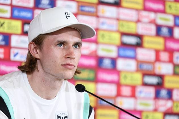 SOCCER - UEFA EURO, EM, Europameisterschaft,Fussball 2024 BERLIN,GERMANY,26.JUN.24 - SOCCER -UEFA EURO 2024, OEFB, Oesterreichischer Fussball-Bund, press conference, PK, Pressekonferenz Image shows Patrick Wimmer (AUT). GEPAxpictures xArminxRauthner