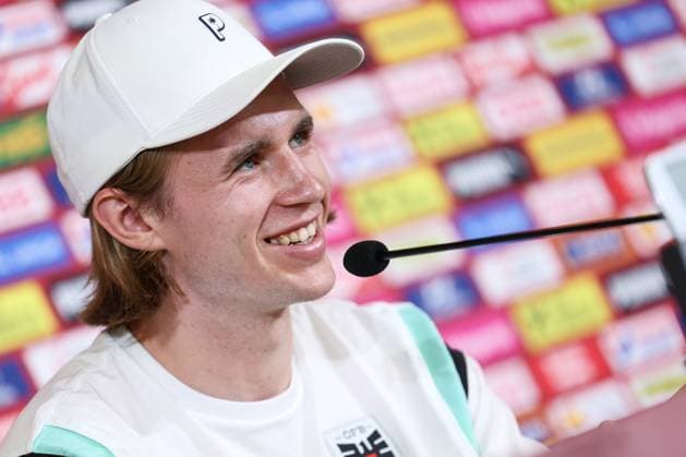 SOCCER - UEFA EURO, EM, Europameisterschaft,Fussball 2024 BERLIN,GERMANY,26.JUN.24 - SOCCER -UEFA EURO 2024, OEFB, Oesterreichischer Fussball-Bund, press conference, PK, Pressekonferenz Image shows Patrick Wimmer (AUT). GEPAxpictures xArminxRauthner