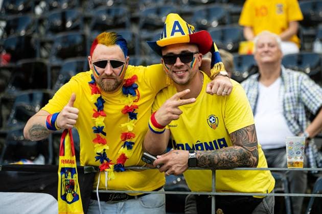 Romanian fans GER, Slovakia SVK vs Romania ROU , European Football Championship, UEFA EURO 2024, Group E, Matchday 3, 26 06 2024 GER, Slovakia SVK vs Romania ROU , European Football Championship, UEFA EURO 2024, Group E, Matchday 3, 26 06 2024 Frankfurt Copyright: xEibner-Pressefoto RogerxBuerkex EP