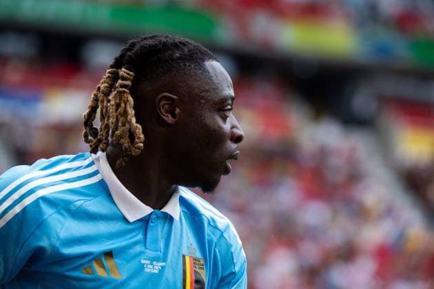 Jeremy Doku Belgium, 22 , GER, Ukraine UKR vs Belgium BEL , European Football Championship, UEFA EURO 2024, Group E, Matchday 3, 26 06 2024 GER, Ukraine UKR vs Belgium BEL , European Football Championship, UEFA EURO 2024, Group E, Matchday 3, 26 06 2024 Stuttgart Copyright: xEibner-Pressefoto Memmlerx EP_MMR