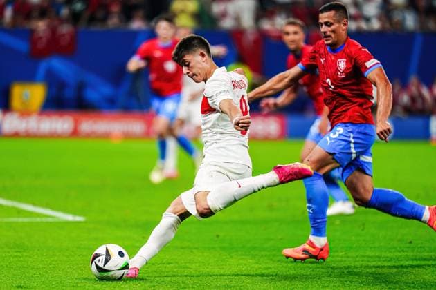 Goal kick goal chance Arda Gueler Turkey, 08 GER, Czech Republic vs Turkey, European Football Championship, UEFA Euro 2024, Matchday 3, 26 06 2024 GER, Czech Republic vs Turkey, European Football Championship, UEFA Euro 2024, Matchday 3, 26 06 2024 Hamburg Copyright: xEibner-Pressefoto MarcelxvonxFehrnx EP_MFN